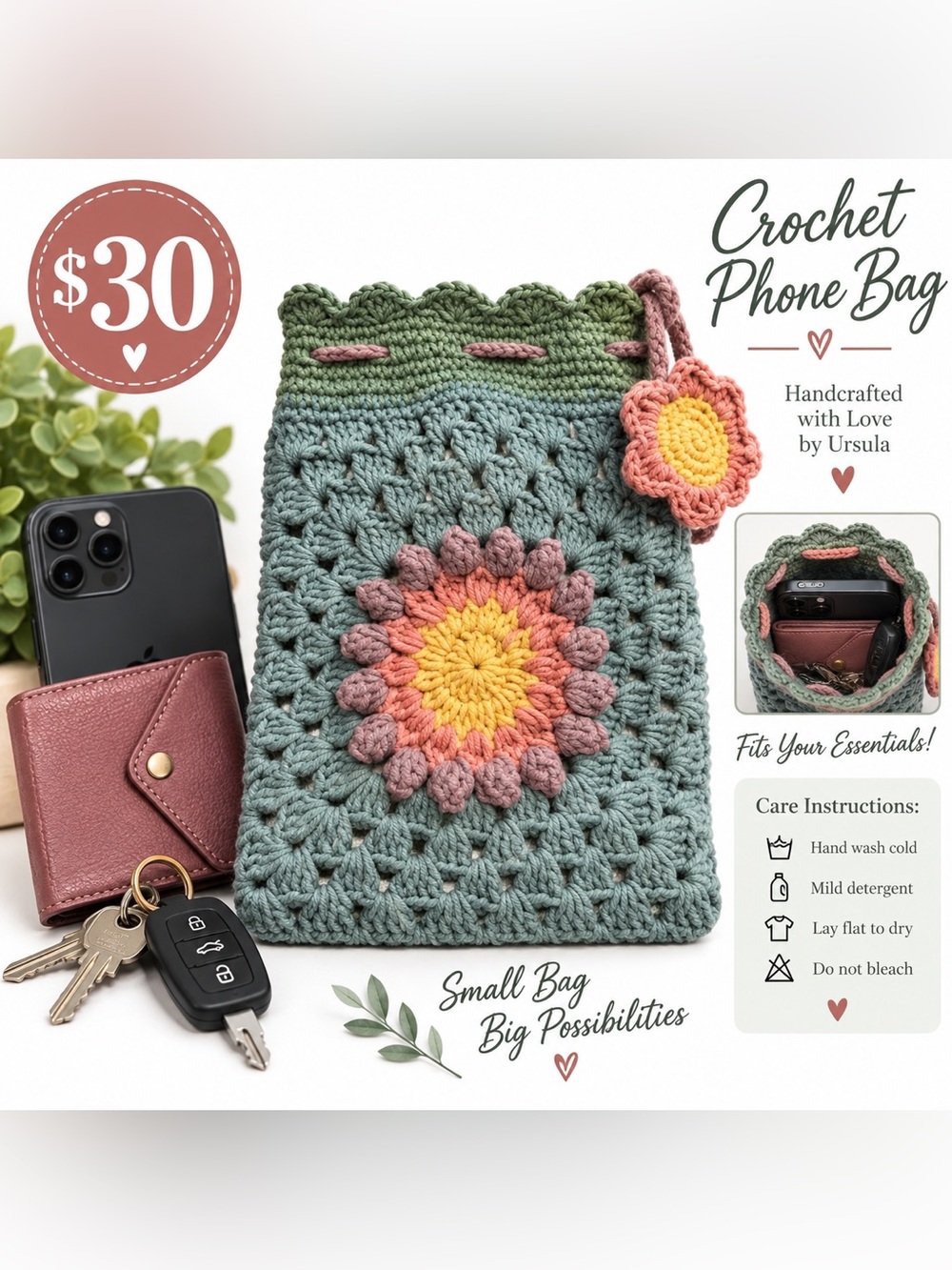 Crochet Phone Bag l